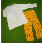 2 Pcs Women’s Stitched Plain Night Suit - Image 3