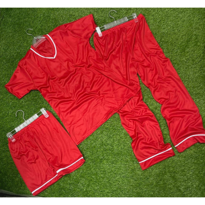 3 Pcs Nighty Set for Women – Polyester Silk - Image 3
