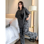2 Pcs Women’s Stitched Cotton Jersey Printed Night Suit