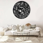 Stunning 3D Calligraphy Wall Art – MDF Wood Black Decor