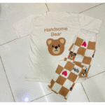 2 Pcs Women’s Stitched Cotton Jersey Printed Night Suit - Image 2