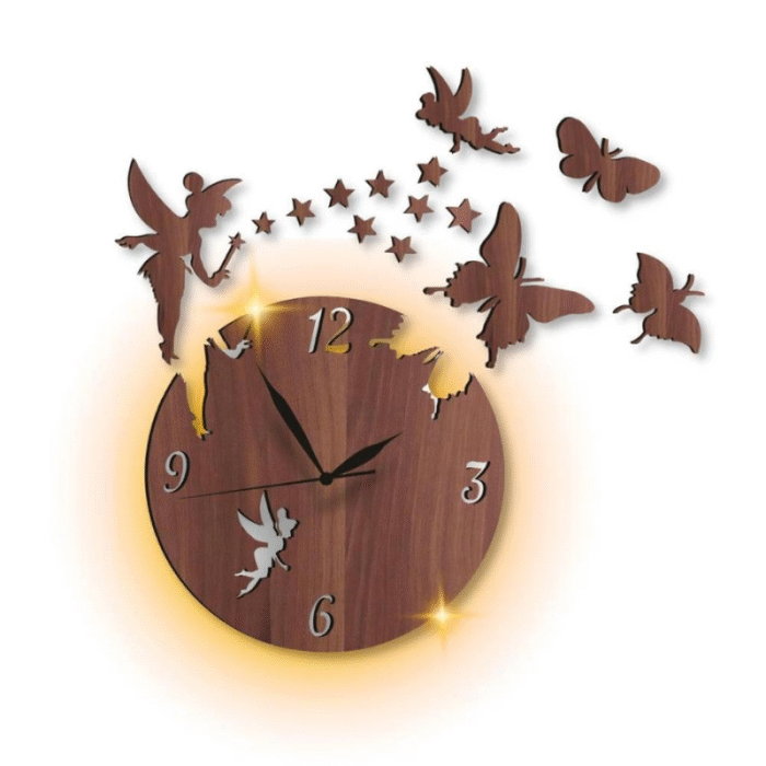 Fairy Design Laminated Wall Clock with Backlight - Image 2