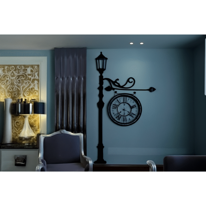 Street Lamp Design Laminated Wall Clock - Image 2