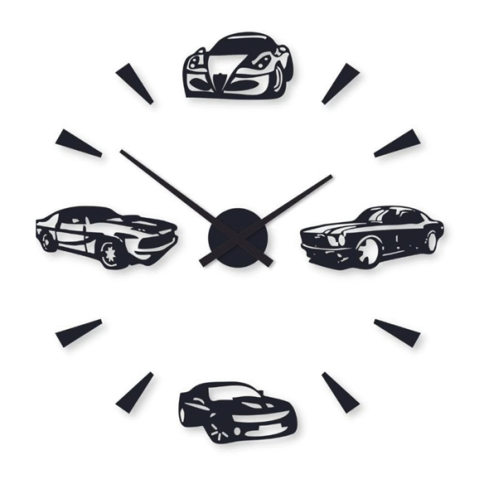 Beautiful Car Digit Wood Wall Clock – Stylish & Modern Design - Image 3