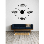 Beautiful Car Digit Wood Wall Clock – Stylish & Modern Design