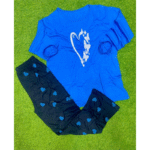 2 Pcs Women's Stitched Printed Night Suit - Image 2