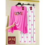 2 Pcs Women's Stitched Printed Night Suit