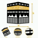Golden Kaba Wall Art – Elegant Islamic Home Decor - Image 3
