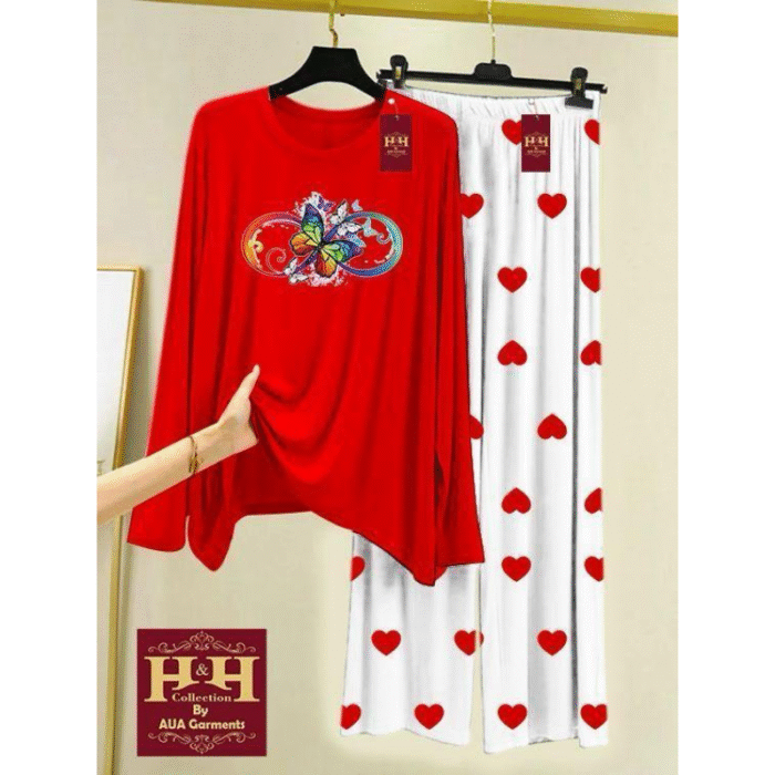 Printed Cotton Jersey Women's Night Suit - Image 1