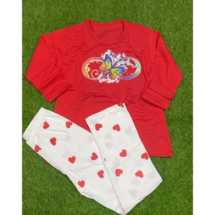 Printed Cotton Jersey Women's Night Suit - Image 2