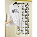 2 Pcs Women’s Stitched Printed Cotton Jersey Night Suit