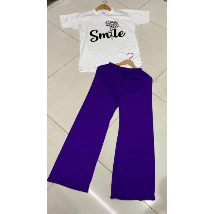 Comfortable Printed Jersey Night Suit Set – 2 Pcs (Shirt + Trouser) - Image 2