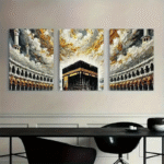 Kaaba Design Wall Frame – 3 Pcs Set - Image 4
