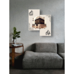 Allah Muhammad Design Wall Frame - 2 Pcs Wooden Wall Art - Image 2
