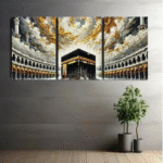 Kaaba Design Wall Frame – 3 Pcs Set - Image 2