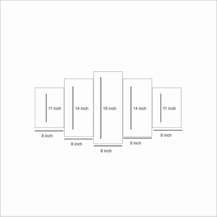 Multicolor 3D Calligraphy Wall Frames – 5 Pcs Wooden Set - Image 2