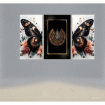 Set Of 3 Ayat Ul Kursi & Butterfly Wall Art Wooden Frames – Sticky Photo Tiles - Image 2