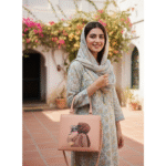 Peach Color Handbag