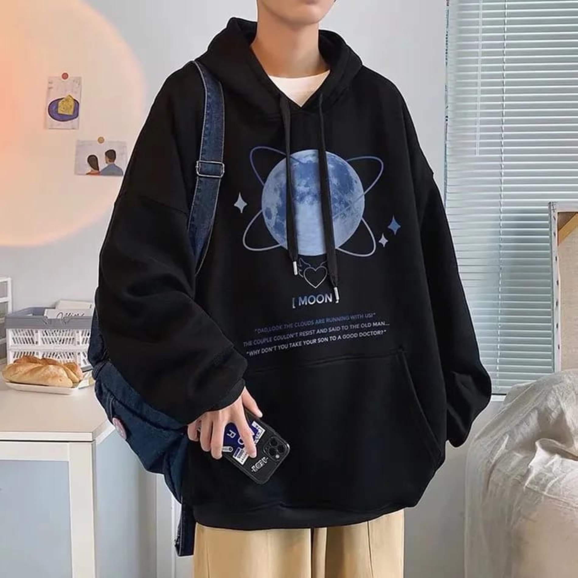1 Men’s Premium Korean Streetwear: Trendy Aesthetic Graphic Hoodie - Image 1