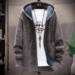 Men’s Ultra-Warm Fleece-Lined Knitted Jacket - Image 4