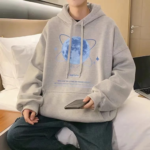 Men’s Premium Korean Streetwear: Trendy Aesthetic Graphic Hoodie - Image 4