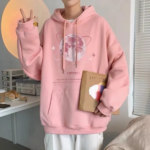 Men’s Premium Korean Streetwear: Trendy Aesthetic Graphic Hoodie - Image 3