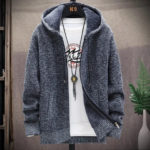 Men’s Ultra-Warm Fleece-Lined Knitted Jacket - Image 2